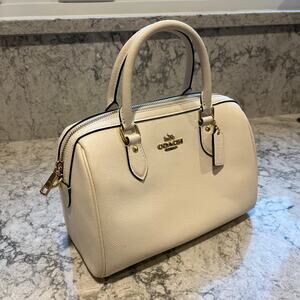 COACH Rowan Satchel Handbag Cream